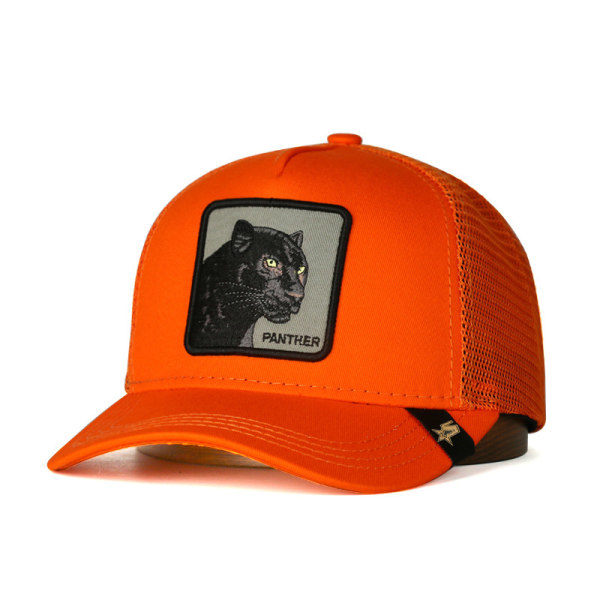 Svart Panther Mesh Keps Baseball Keps Trucker Keps - Orange