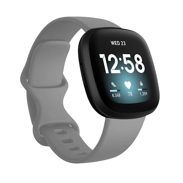 Farverigt armbånd Håndledsrem til Fitbit Versa 3 ur Blødt bånd Correa til Fitbit Sense Versa3 urrem Tilbehør Mørkegrøn L Dark green