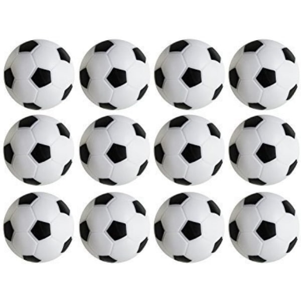 bordsfotbollsersättning för mini svart och vit fotboll - set om 12