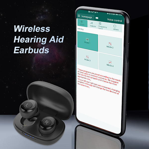 Ladattava kuulolaite Digitaaliset kuulolaitteet Bluetooth Langattomat kuulokkeet Korva Näkymätön äänenvahvistin vanhuksille kuurouteen