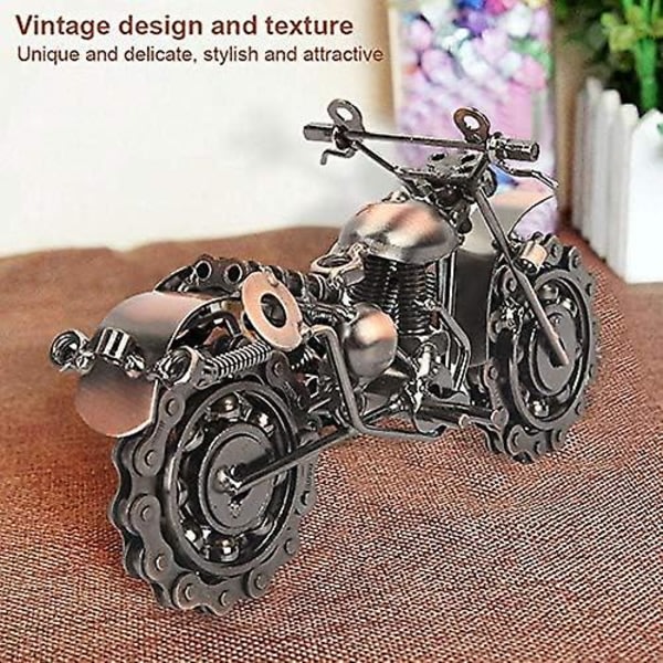 Motorsykkel modell Vintage bronse motorsykkel ornamenter med tannhjul for motorsykkel samling