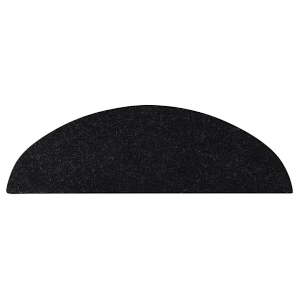 vidaXL Trappstegsmattor självhäftande 15 st 56x17x3 cm svart-XF4-