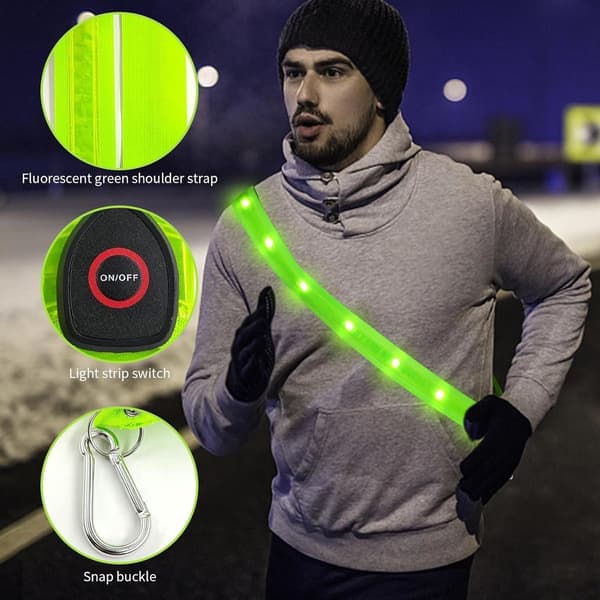 Juoksuliivi USB-ladattava juoksuvalo