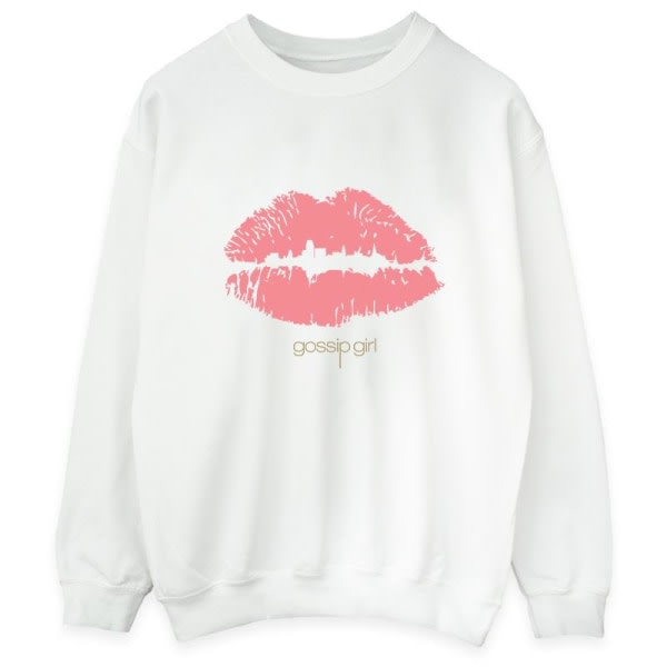 Gossip Girl Dam/Dam Läppar Skyline Sweatshirt S Vit Vit S