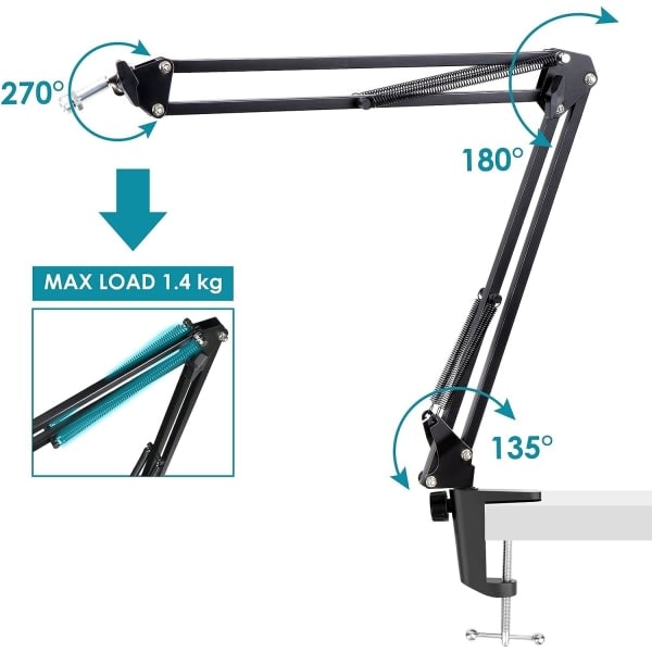 Microphone Stand - Professional Stand for HyperX QuadCast S Condenser Microphone