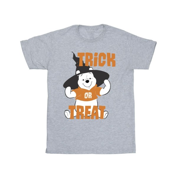 Disney Girls Nalle Puh Trick or Treat T-shirt i bomull 3-4 Sports Grey 3-4 år