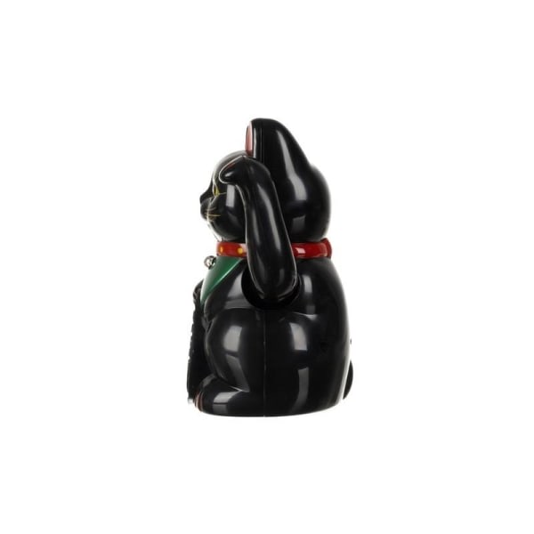 Waving Oriental Lucky Cat Maneki Neko musta