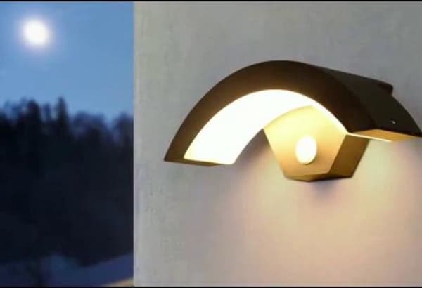 Vanntett Vegglampe Utendørs Moderne Design LED Black