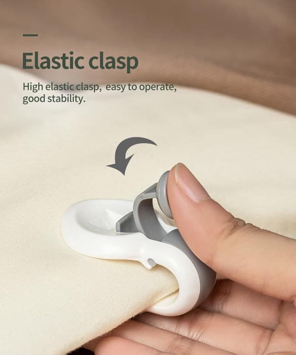 Dyneclips 12 Stykker Robuste Lagner Fastgørelsesclips Grey