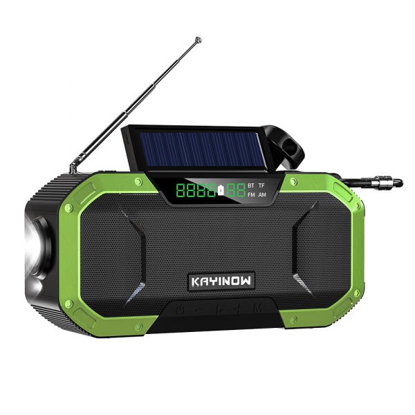 BoM Hand-Crank Radio 5000mAh Powerbank Bluetooth-høyttalerlampe