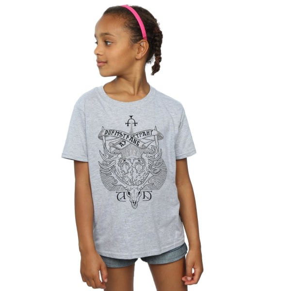 Harry Potter Girls Durmstrang Institute Crest T-skjorte i bomull 12 Sportsgrå 12-13 år