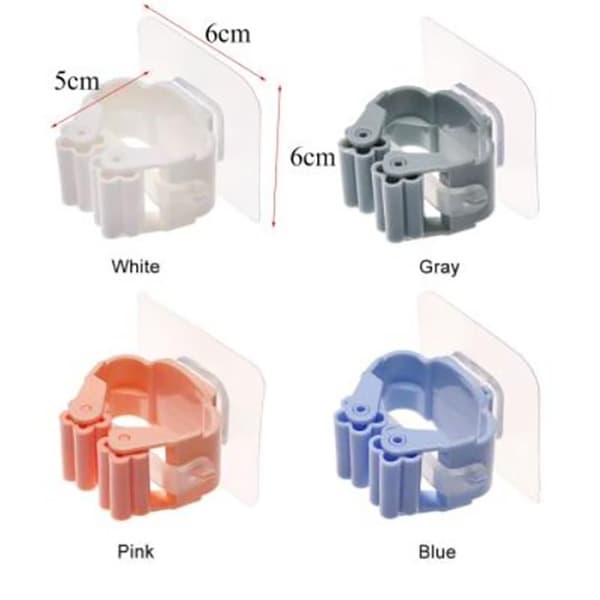 4 stk Moppholder Kostestativ HVIT-FF- White