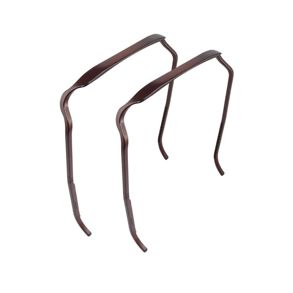Stora hårband för lockigt tjockt hår, 2-pack osynliga hårband, solglasögonformade hårband, hårblandning, fixeringsverktyg för lockigt hår (brun)