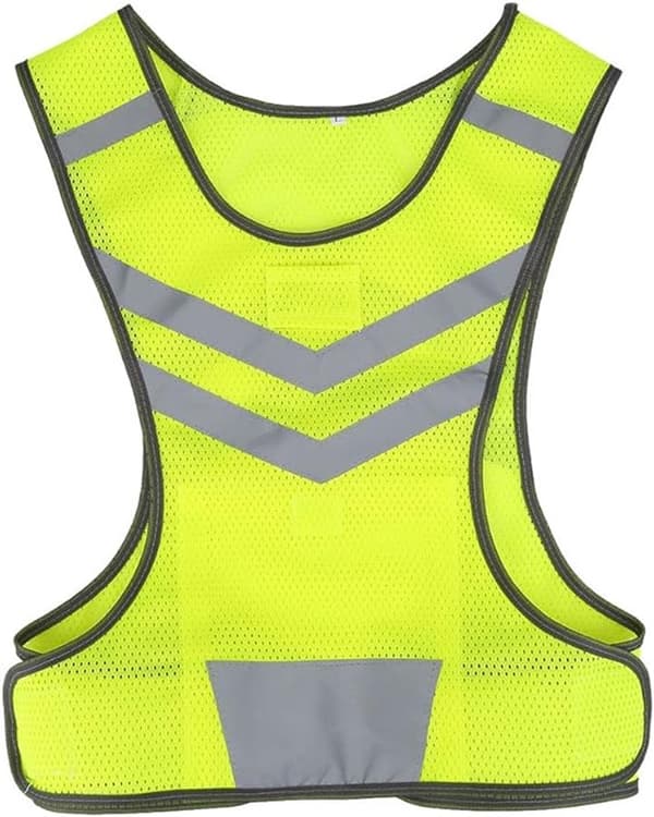 Löparväst Reflex Fluorescerande Hög Synlighet Justerbar Gul M Unisex