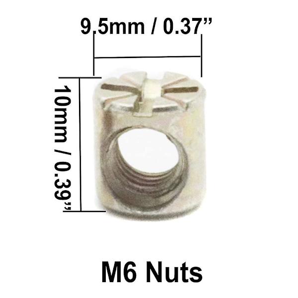 50 pcs Baby Crib Screws Hardware Replacement Kit Hex Socket Nut-FF-
