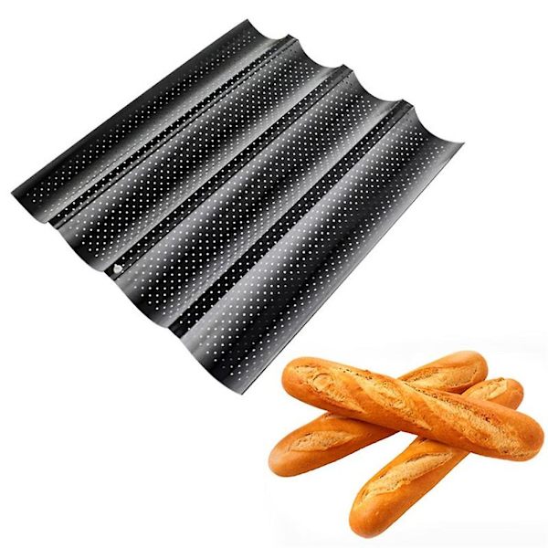 Non-stick perforerad fransk brödform Bakform Rostat bröd Matlagningsform Form för hembakat bröd