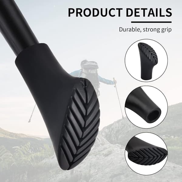 Nordic Walking Spidser 6 Stykker Trekkingstav Universal Asfalt Grus Bjerg