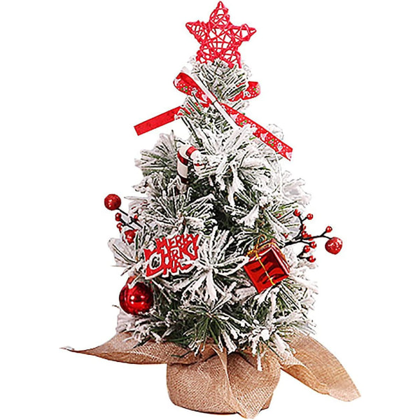 Kunstig bordplade juletræ med stofbund
