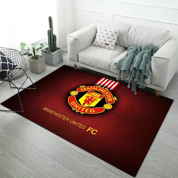 Vintage firkantede tepper Myk, sklisikker matte med høy vannabsorpsjon for arbeidsrom Manchester UnitedA