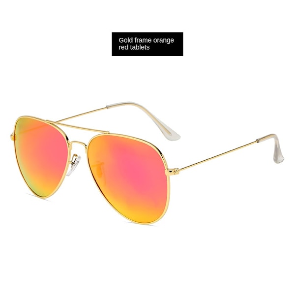 Klassiske polariserte solbriller Mote farge film solbriller Unisex Aviator solbriller Gullramme exocarpium skive Gold frame exocarpium slice PG3026