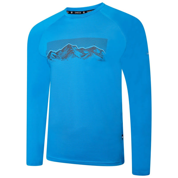 Dare 2B Miesten Righteous II Mountain Kierrätetty pitkähihainen T-paita Teton Sininen 3XL