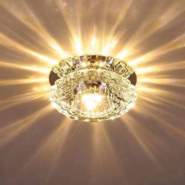 Krystall LED Taklampe Gang 3W Varm Hvit