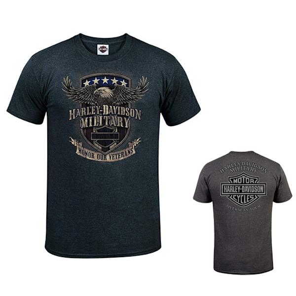 Harley-Davidson Moottoripyörä Miesten T-paita Kesä Casual Lyhythihainen Toppi Tee D D D XL