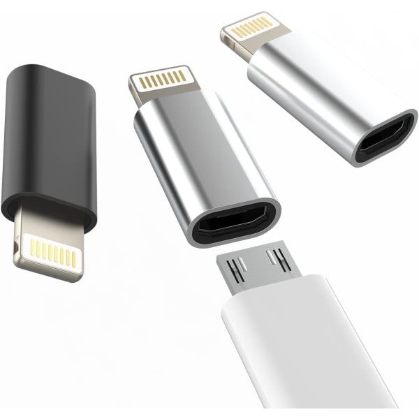 Micro USB til Lightning Adapter (3-pak)