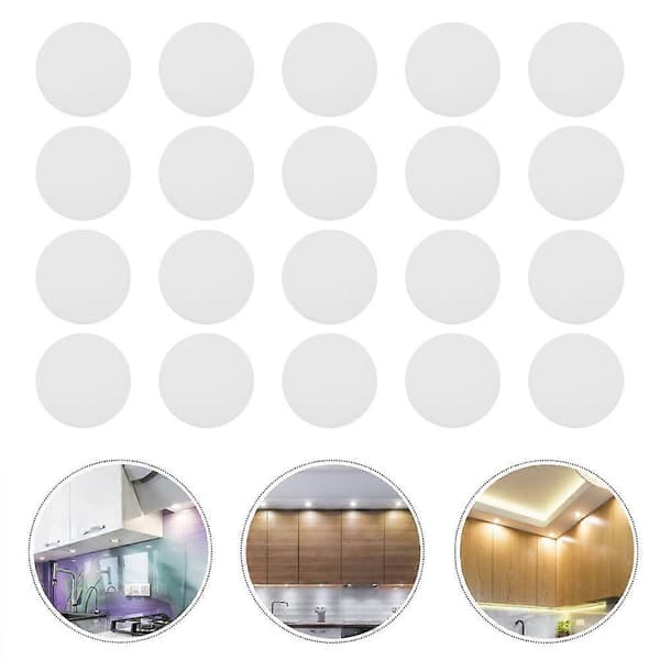 20 stk. Forsænket Belysning Beskyttelse Downlight Diffusionsplader Runde Diffusionsark Skyggeplader-FF-