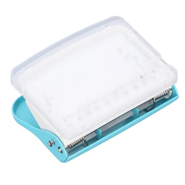 Paper Binding Machine Handheld Portable Spiral Binder A4 A5 A6 A7 Spiral Book Round Hole Puncher School Home Light Blue-FF-