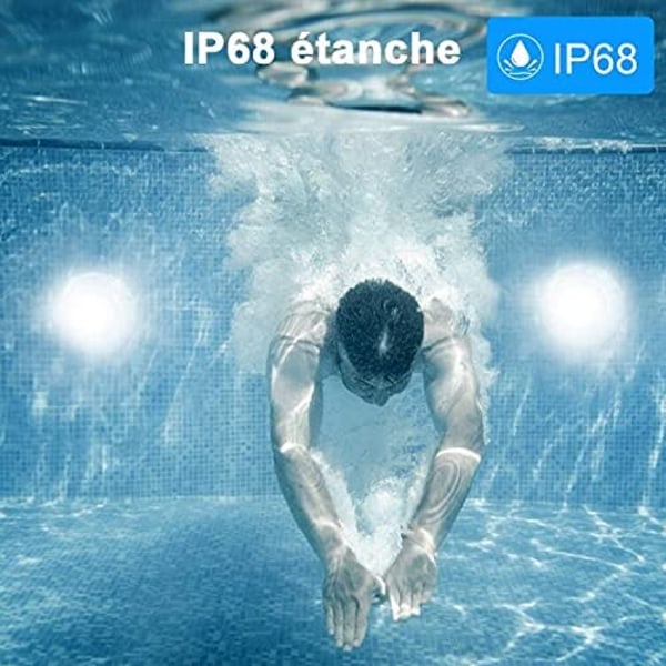 LED poolljus Vattentät IP68 LED undervattensljus Aquarium Pool Dekorativ trädgård Allmän belysning Infällt poolljus 12W Vit One Piece