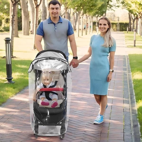 Universal Stroller Rain Cover - Foldable and Breathable Rain Cover