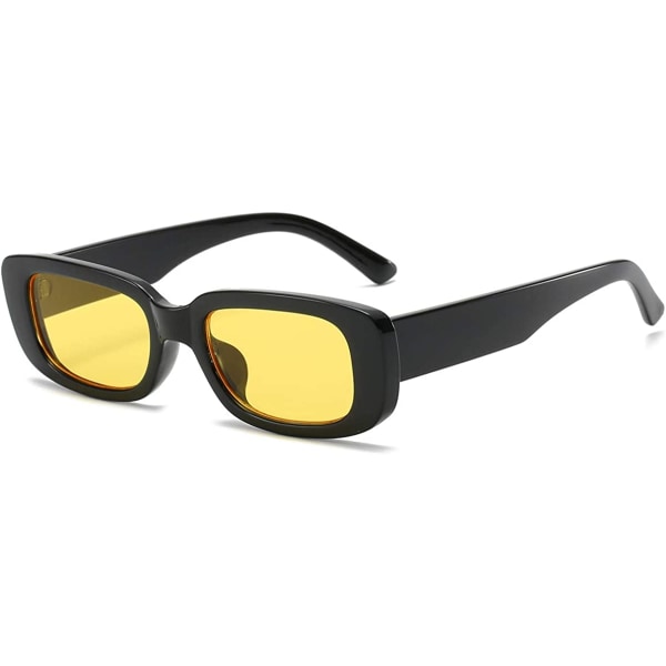 Rektangulære solbriller for kvinner Retro mote solbriller Uv 400