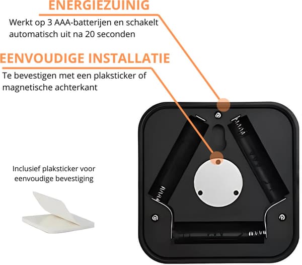 LED Rörelsesensorlampa 6-pack Varmvit Batteridriven för Garderobs- och Trappbelysning