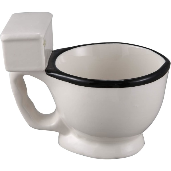 Novelty toalett keramisk krus med håndtak 260ml kaffe te melkeis