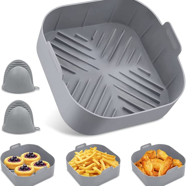 21x7cm, Silikoneforme til Airfryer, Tilbehør til Frituregryder - Silikonekurv til Airfryer