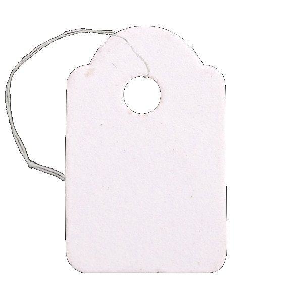 200 prislapper hvite merkelapper med tråd 20x13 mm