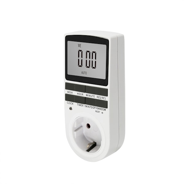 Elektrisk og digital stikkontaktprogrammerer, digital stikkontakttimer med 10 daglige ugentlige programmer