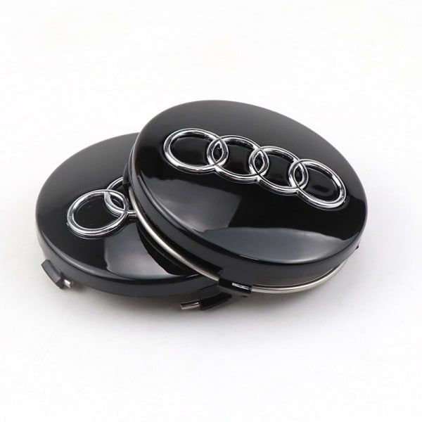 4 stk. Bilnavkapsler Kompatible med Audi 60MM ABS-XF9-