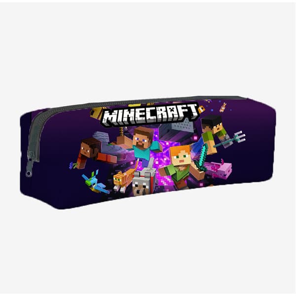Nytt Minecraft spilltilbehør student skolesekk stor kapasitet student glidelås penal pattern-FF1- pattern 14