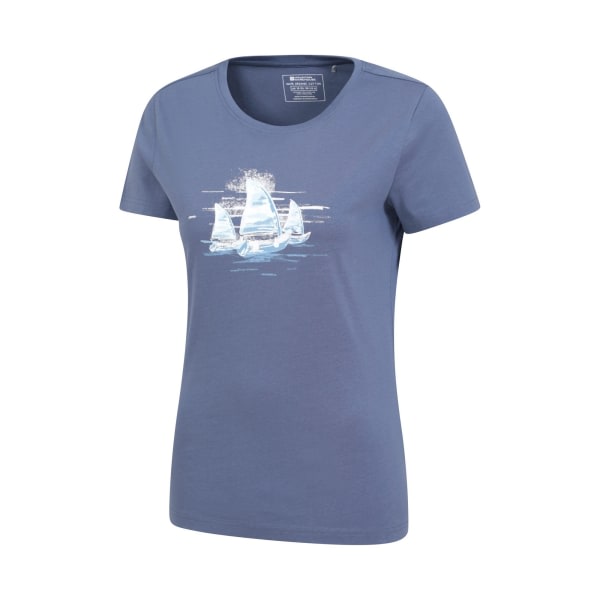 Mountain Warehouse Økologisk T-skjorte for kvinner/kvinner 20 UK Blue 20 UK