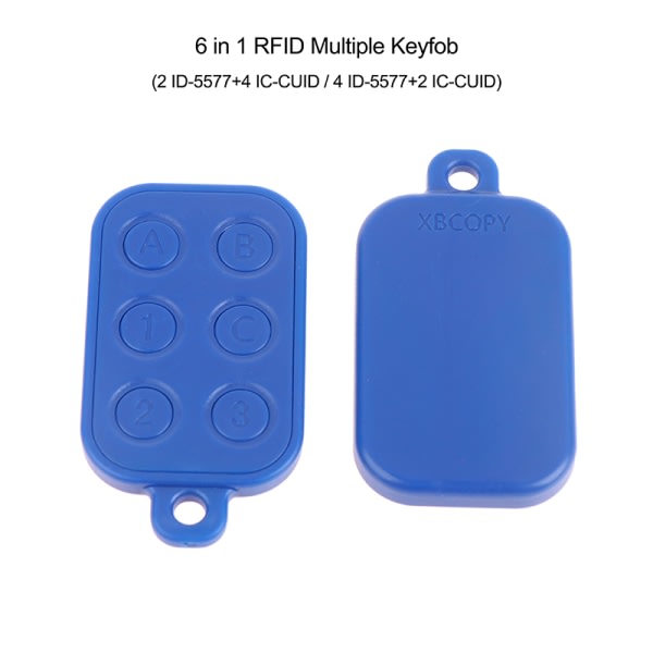 RFID Multiple Keyfob 6 i 1 skrivbart ICS50 UID utbytbart kort A