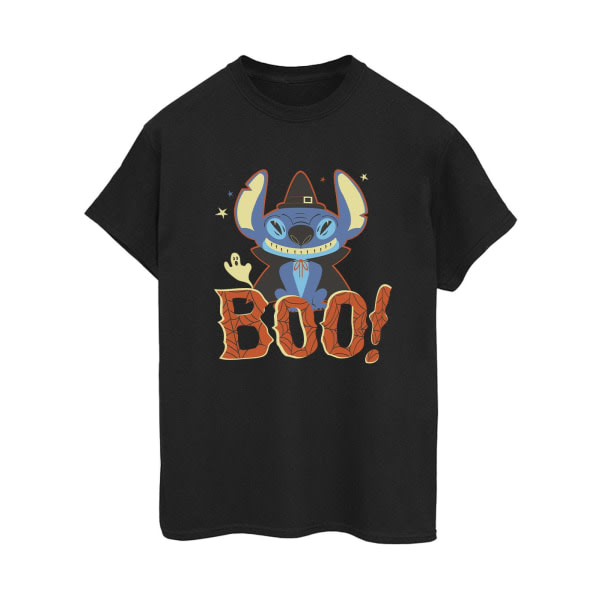 Disney Lilo & Stitch Boo for damer/damer! Cotton Boyfriend T-Shir Black 4XL
