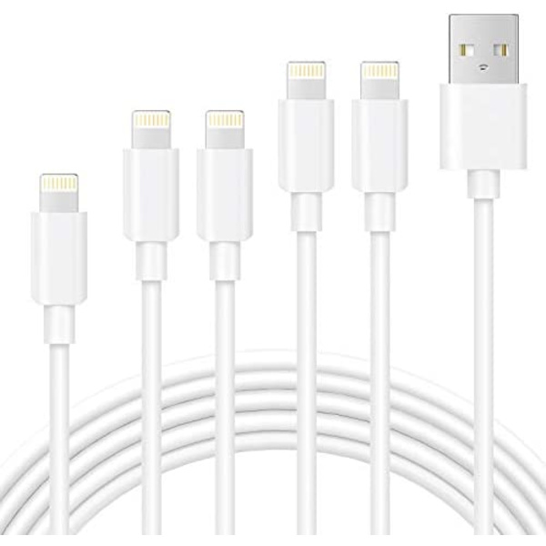 5 stk 1m iPhone opladerkabel 3 st 2 m