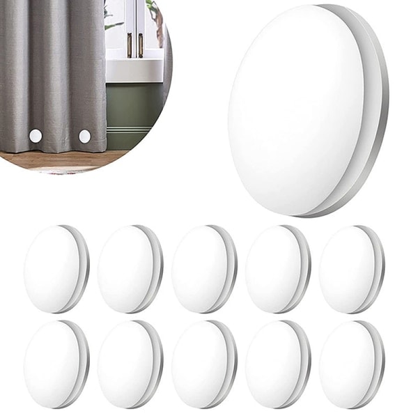 IC Magnetiska Gardinvikter Vindtäta Tygvikter Magnet för Sh Vit 10 st