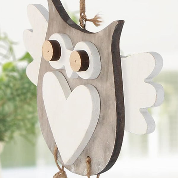 Owl Board vægbeklædning, Retro træugle vedhæng Ornamenter
