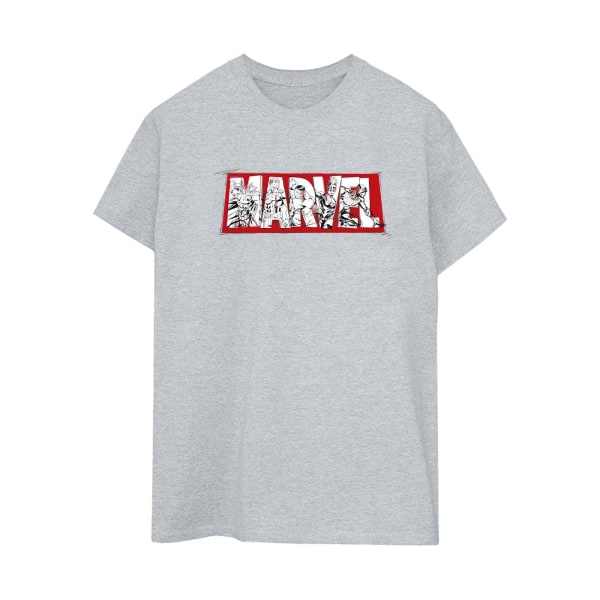 Marvel naisten/naisten Avengers täytetyt Boyfriend puuvilla T-paita X Sports Grey XL