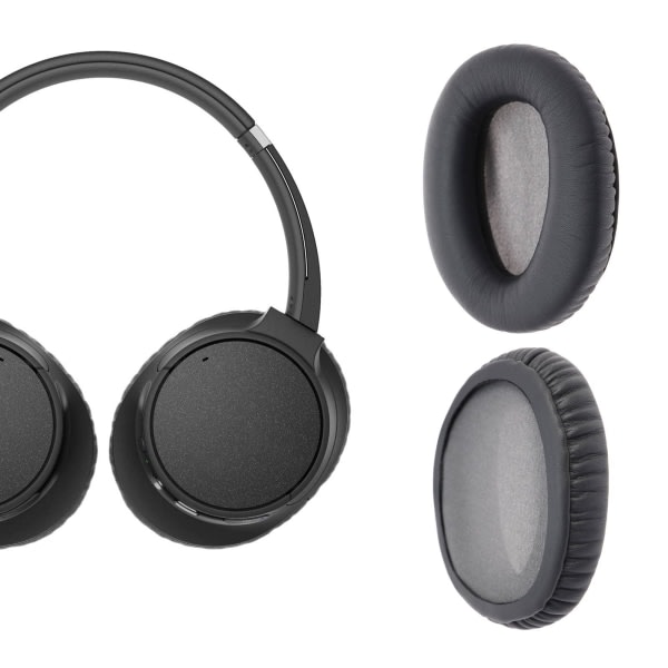 1 par ørepuder, der er kompatible med Sony WH-CH700N CH700 hovedtelefoner, udskiftning af ørepuder Heaset reparationsdele sort