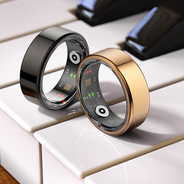 Smart Ring Fitness Helseovervåker Titanlegering Fingerring Fo Black 18.9mm