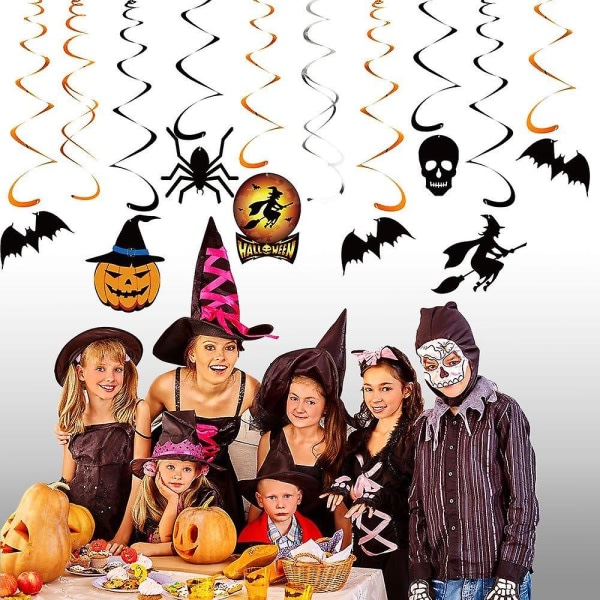 34 st Halloweenfest hängande virveldekoration - läskigt tema